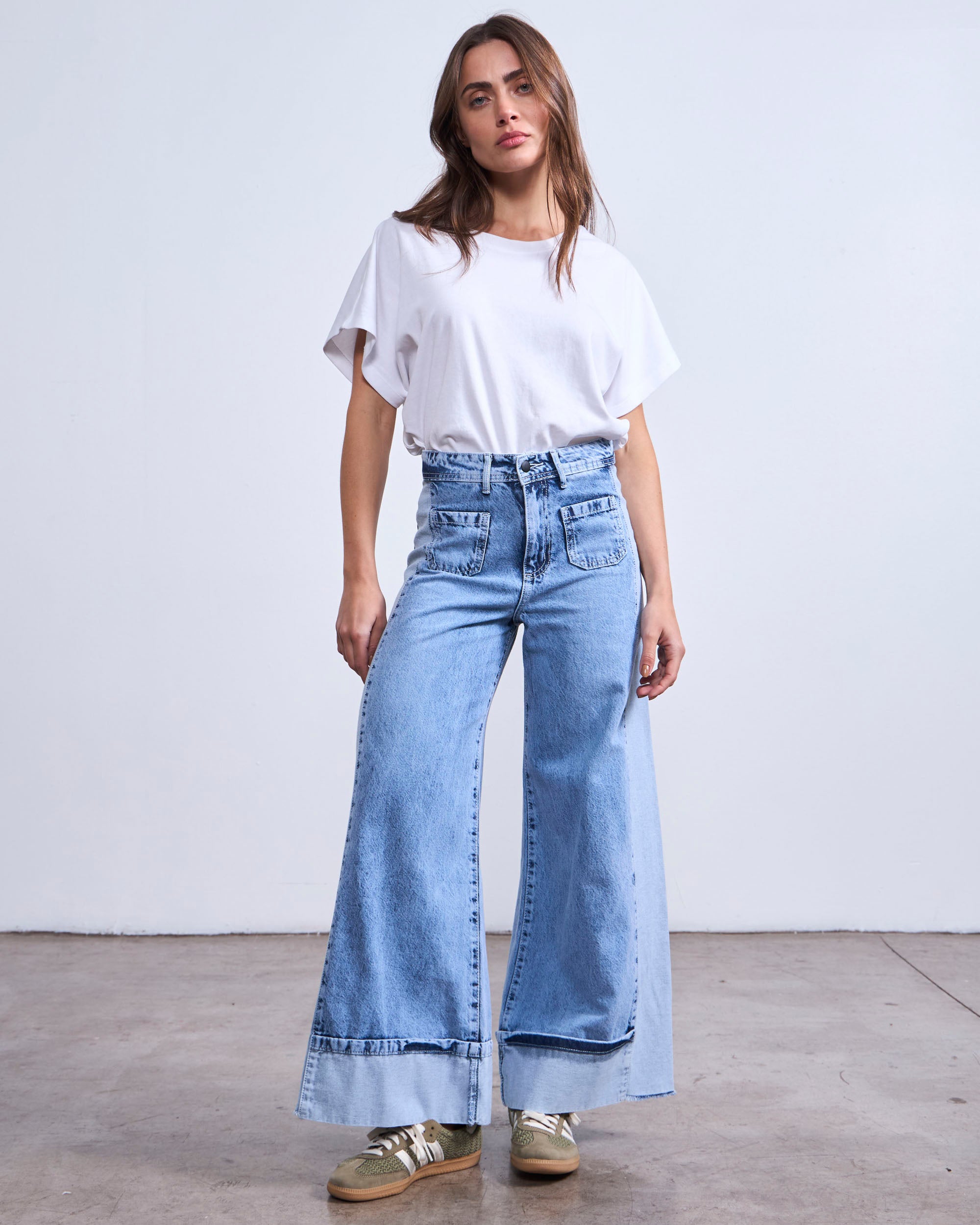 Jeans Palazzo CUYEN celeste