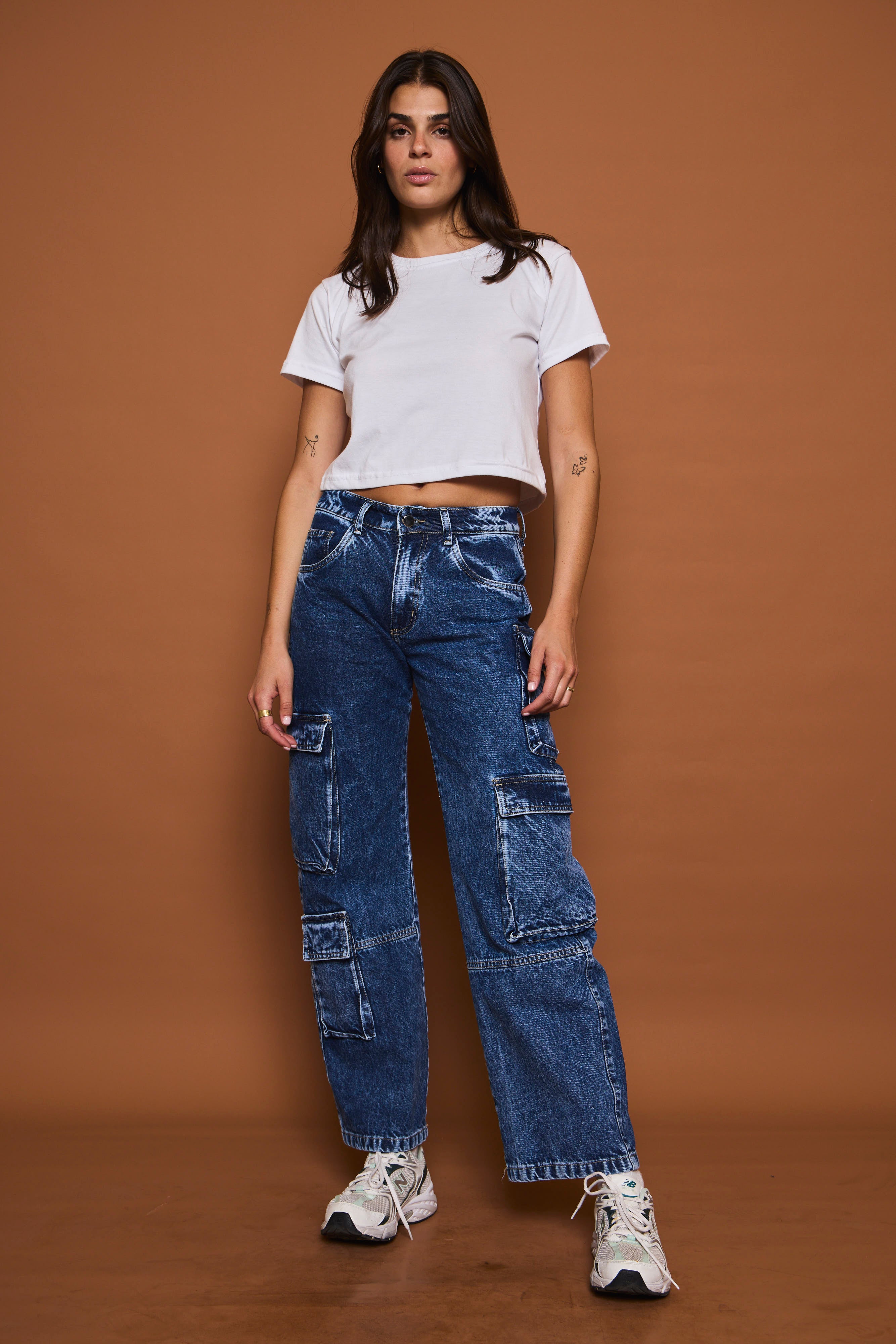 Jeans wide leg ELA azul
